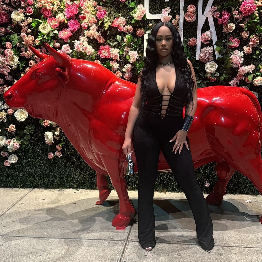 Black Halter Lace Junpsuit